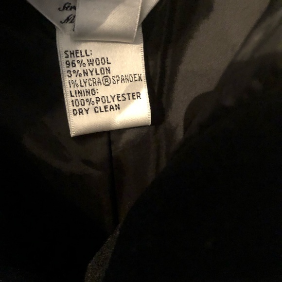 Vintage Talbots Black Wool Pants High-waisted Wide Leg Size 6 Petite 90's/Y2K - Picture 5 of 9